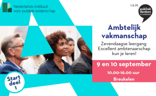 Ambtelijk vakmanschap nieuwe datum