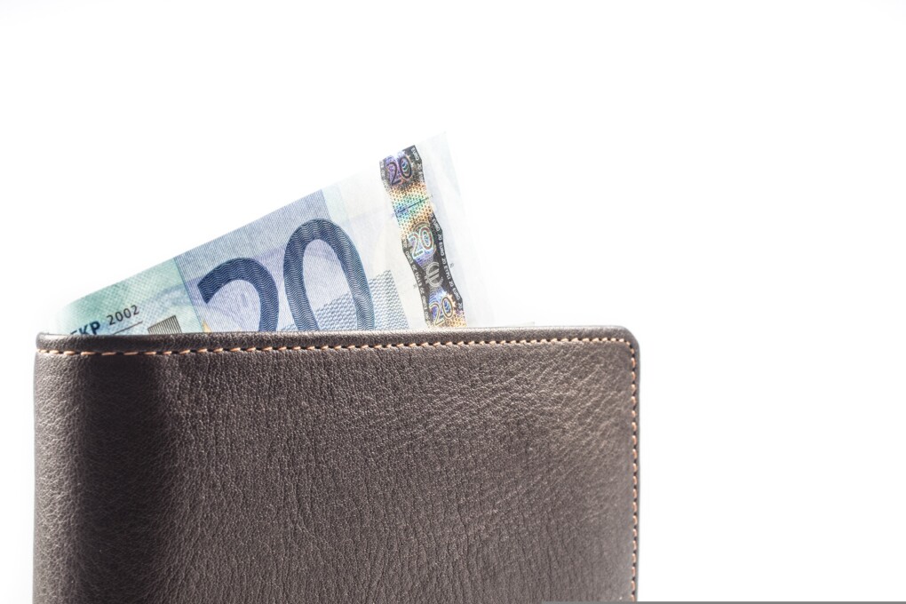 Portemonnee met euros