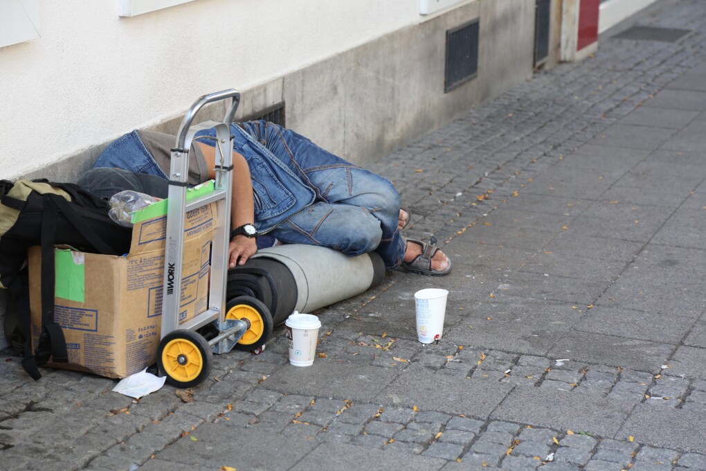 Dakloze op straat