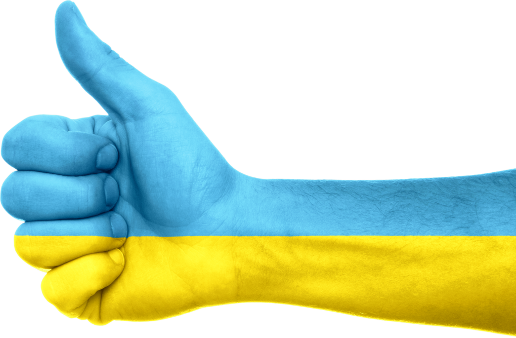 Oekraiense thumbsup